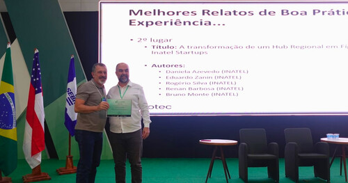 Trabalho apresentado na Conferência Anprotec recebeu o segundo lugar na categoria Relato de Boas Práticas e destacou a transformação do ecossistema de inovação do Instituto.