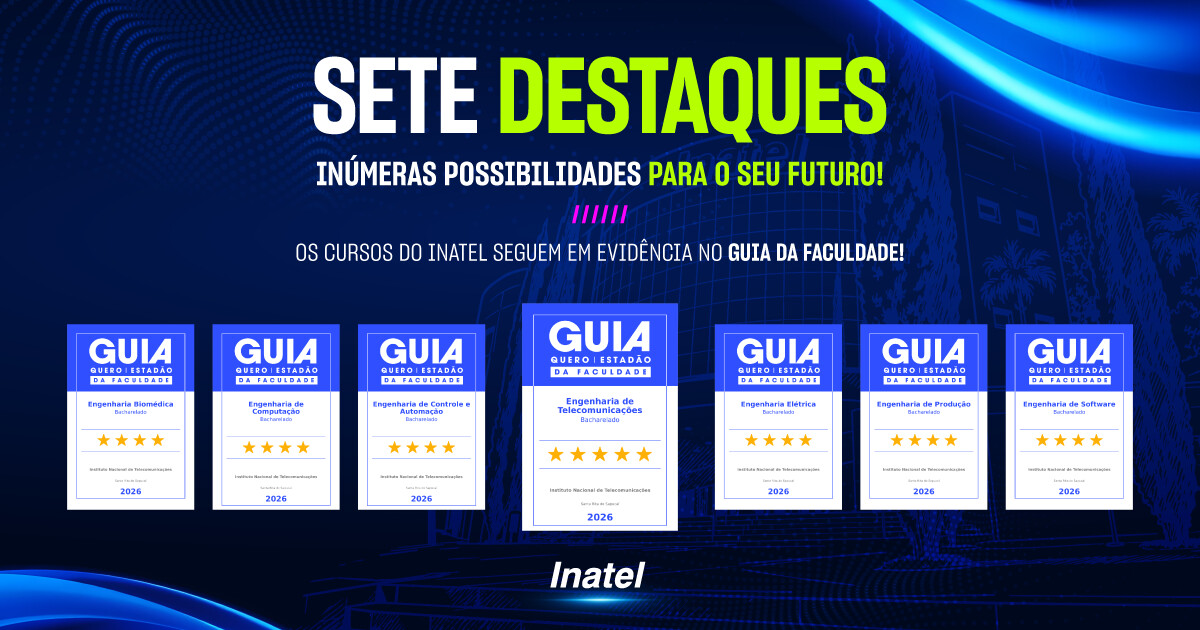 Engenharia de Telecomunicações recebeu cinco estrelas, enquanto os outros seis cursos da instituição conquistaram quatro estrelas na avaliação do Estadão e da Quero Educação